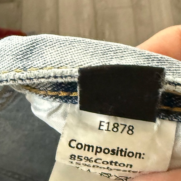 Shein|Light Blue Denim Jeans in straight leg with side slit•••High rise Large - Picture 9 of 12